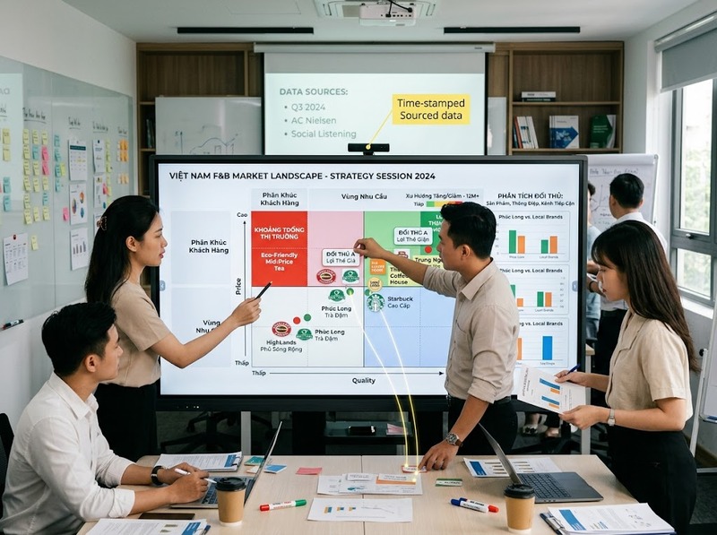 Thông tin lập kế hoạch marketing về thị trường, khách hàng, mục tiêu và nguồn lực